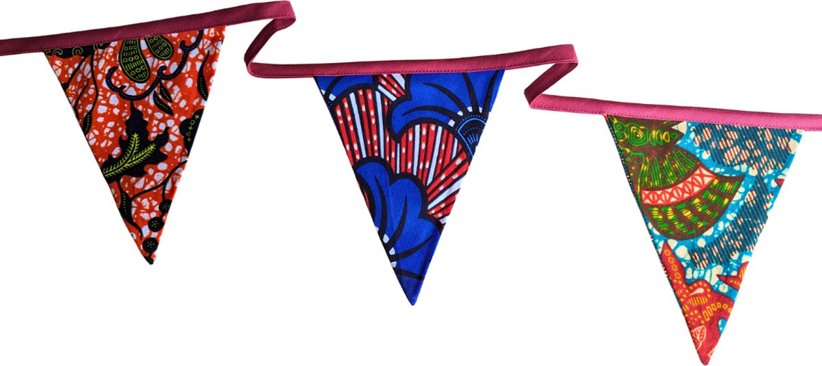 Stoffen slingers | Bordeaux lint | Herbruikbare slingers | Goed doel | Duurzaam cadeau | Vlaggenlijn | Slingers verjaardag